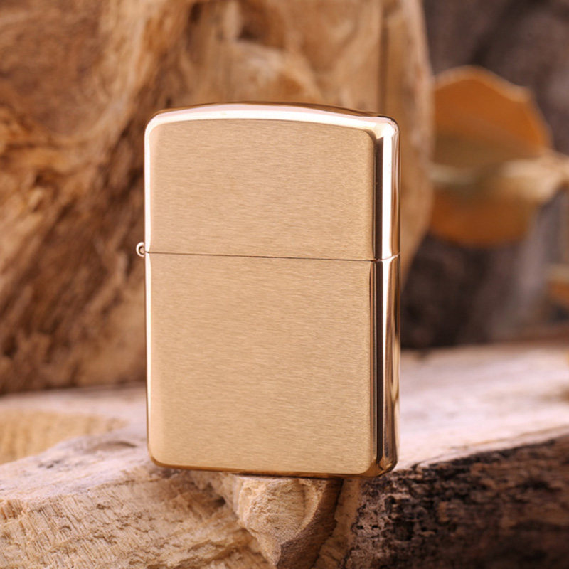 原装正品ZIPPO打火机 黄铜盔甲沙子 重机拉丝 168 专柜正版纪念
