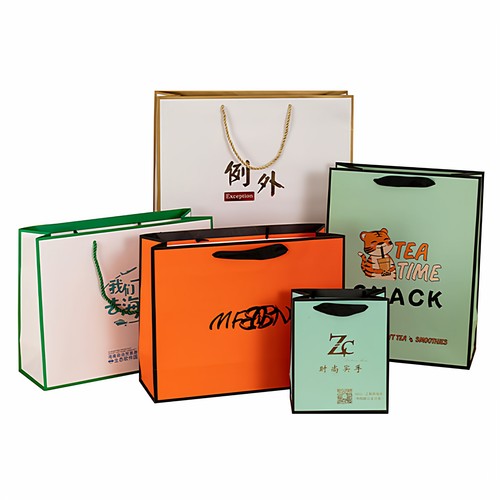 礼品袋服装手提袋定制纸袋子企业伴手礼高级感茶叶酒包装袋印logo