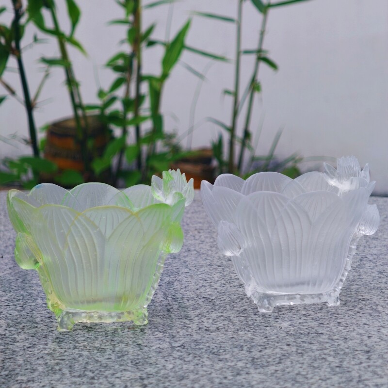 【青荷杯】古法琉璃茶杯莲花杯子