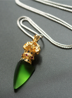 古法琉璃藏传项链金刚橛