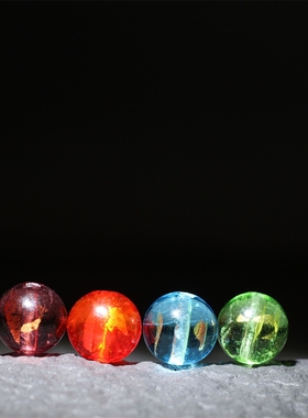 惠古琉璃真金箔琉璃珠DIY散珠