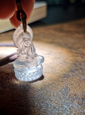 饰品古法琉璃结缘男女佛像达摩