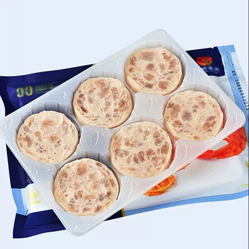 鲜虾饼托一次性肉饼2/4/6格冷冻8格商用馅饼冷冻托盒