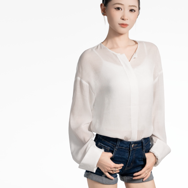 【阿泯娜】XF2524117上衣 夏季新款贵气民族风设计松弛感衬衫