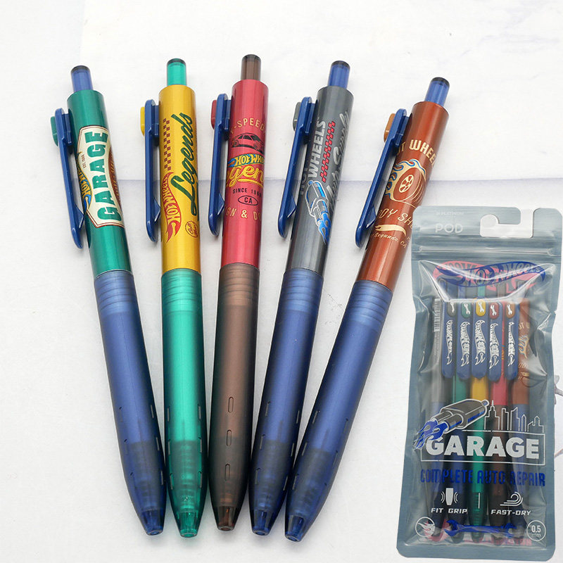 白金 小爱豆中性笔套装学生礼物礼品限定大耳狗送替芯礼品袋马卡龙色