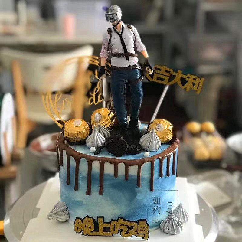 大吉大利今晚吃鸡人物生日蛋糕