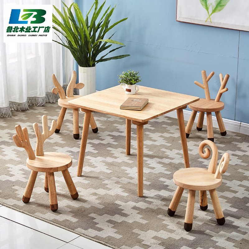 实木凳凳子实木培训动物靠背椅子