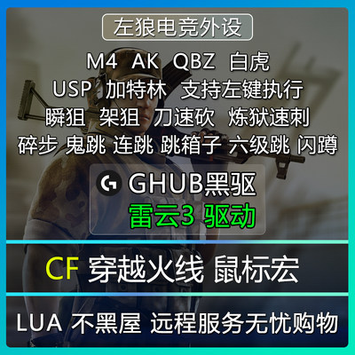 CF鼠标宏USP炼狱宏G系列G102G304G502文件雷云3穿越火线数据罗辑