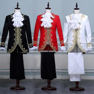 男士欧洲镶金宫廷表演服影楼主题男装礼服白马王子国王舞台演出服