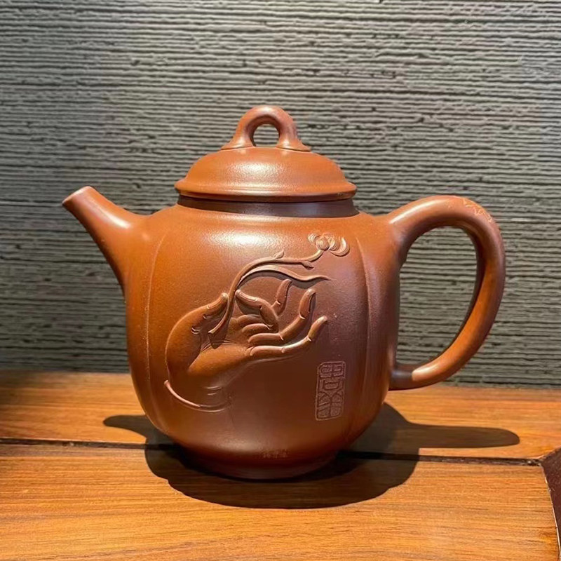 张义制陶手工篆刻底槽清宜兴紫砂