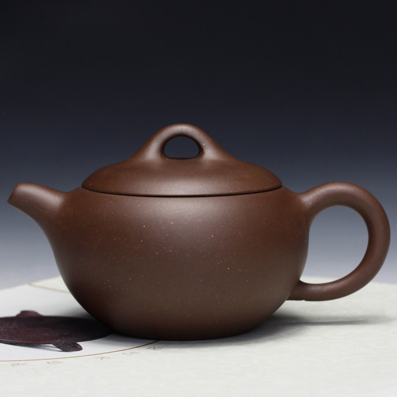 汉韵青年陶艺家手工精制 原矿珍藏紫泥 宜兴精品紫砂小品壶160cc