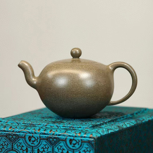 一粒珠薄胎原矿家藏蟹壳青实力派许伟军全手工经典宜兴紫砂壶收藏