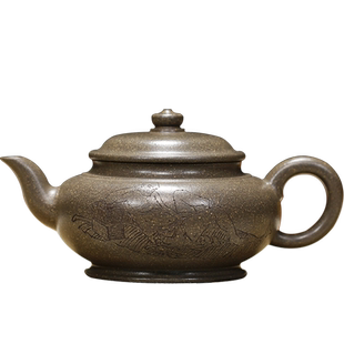 可议价大蕴宫灯原矿蟹壳青国工蒋伟杰 纯全手工正品宜兴紫砂壶