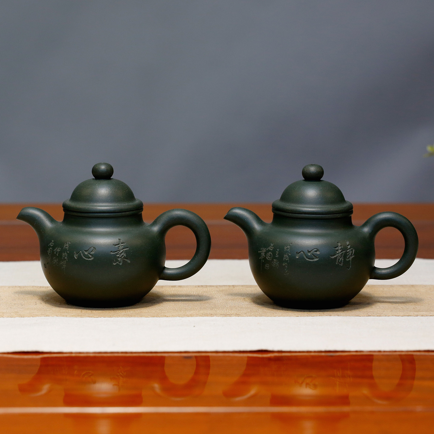 掇球壶 稀有民国绿泥名家高工陈顺根纯全手工小容量功夫茶壶单人