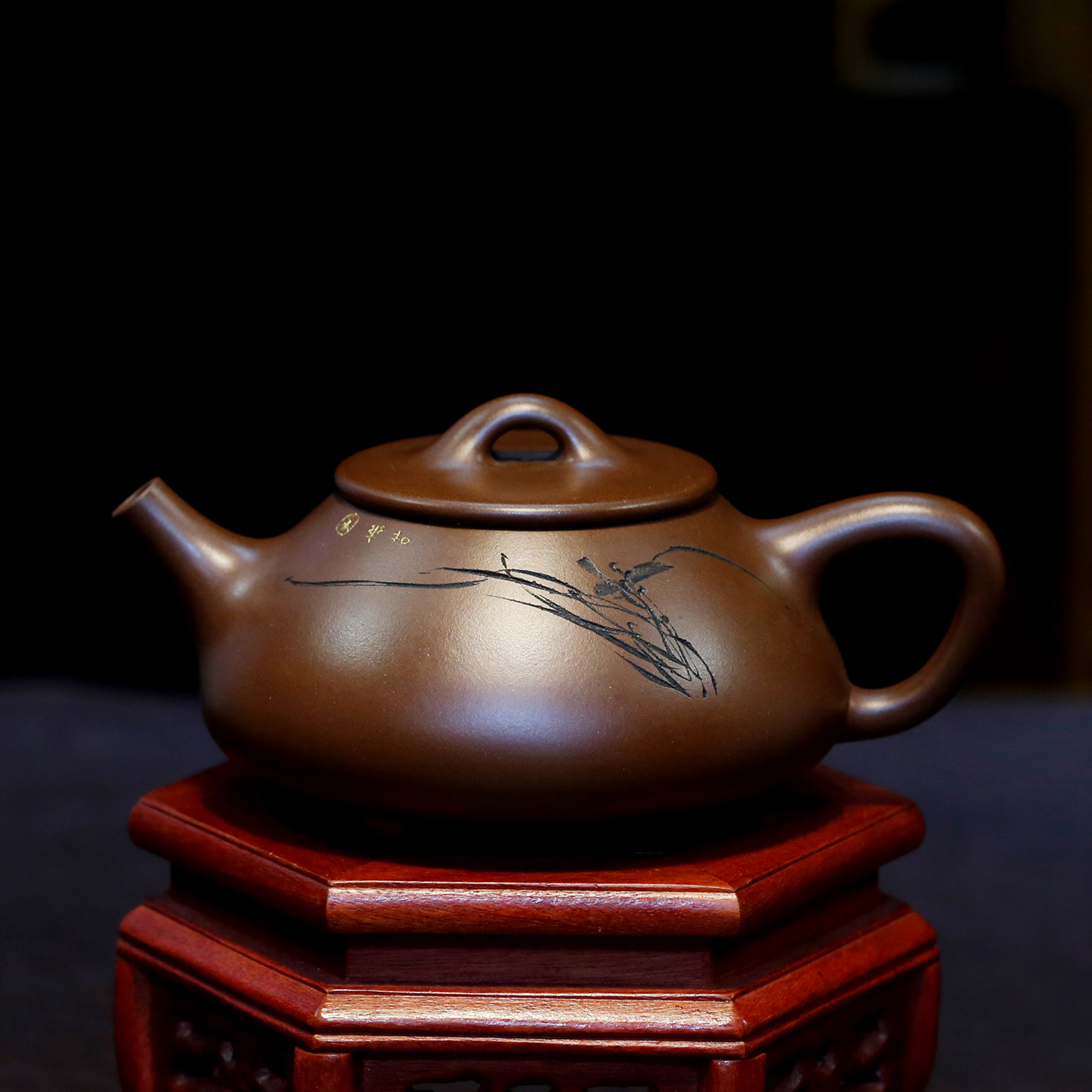 曼生石瓢原矿老紫泥手工茶壶
