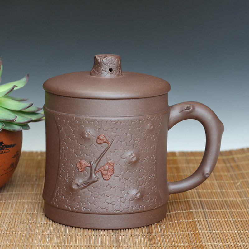 迎春杯珍藏底槽青纯全手工名家陈顺根宜兴紫砂杯办公家用高档茶杯