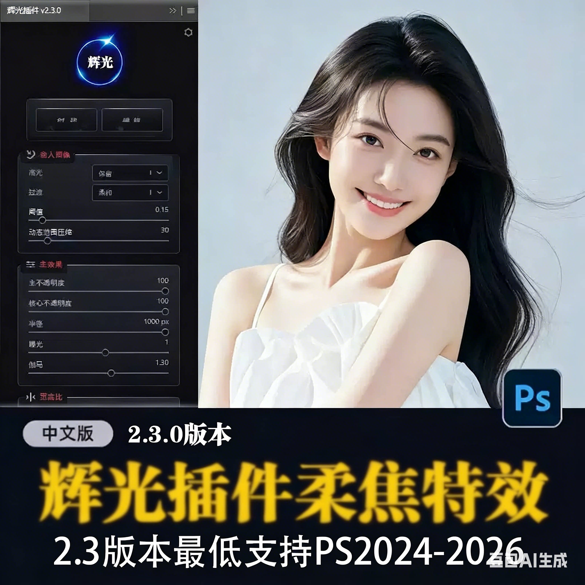 新PS插件辉光插件Oniric2.3发光无损光晕光斑梦幻柔焦2025Win/Mac - 实物图