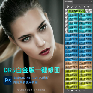 ps插件全套合集dr5人像磨皮美白调色预设滤镜抠图降噪安装包2026