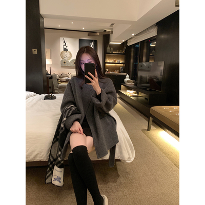 无品牌羊毛通勤大衣外套