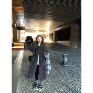 【DODOYZ 12.16新品】包裹的温暖感~100羊羔中长宽松毛毛外套