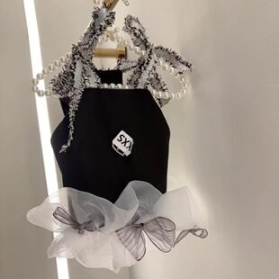 手工缝制高级宠物衣服小型犬可爱礼服背心裙泰迪马尔济斯比熊衣服