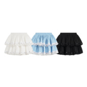 ARESO原创甜美蕾丝花边蛋糕裙女高腰显瘦A字蓬蓬半身短裙