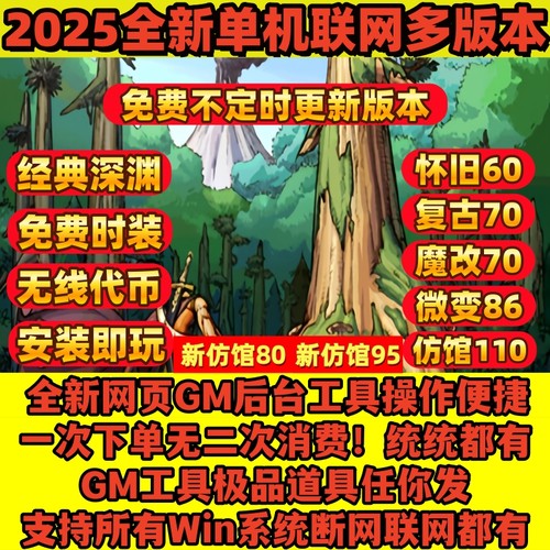 dnf单机版GM联网地下城与勇士60\70\80\86\95\110版送GM工具后台