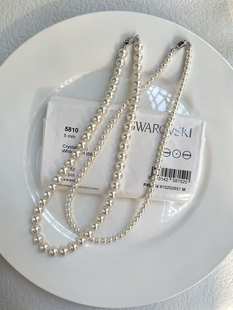 925纯银元宝扣fever同款珍珠项链女款轻奢小众设计感颈链2023新款