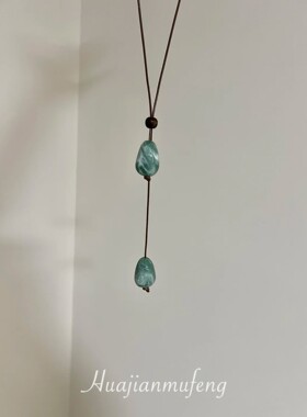 新中式仿绿松石吊坠项链女高级感