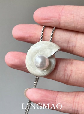 珠光海螺项链高级感轻奢小众设计