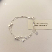 甜美风星星双层手链女高颜值叠戴轻奢小众精致百搭圆球手饰高级感