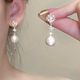 吊坠女 耳饰轻奢高级感耳环气质爆款 甜美风仿珍珠耳环2025新款 时尚