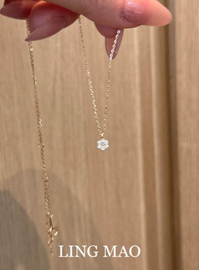 爆闪迷你花朵项链清冷感简约小众