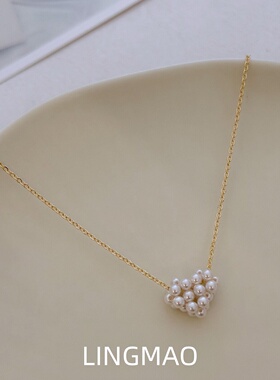 法式白色仿珍珠项链宫廷风高级感