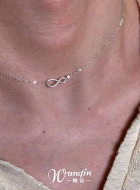 S925纯银莫比乌斯环项链极简时尚