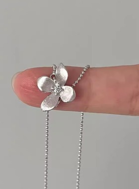 花朵项链法式极简清新浪漫锁骨链