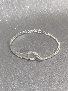 轻奢小众精致设计感高级幸运手饰品 S925纯银双层手链女2023年新款