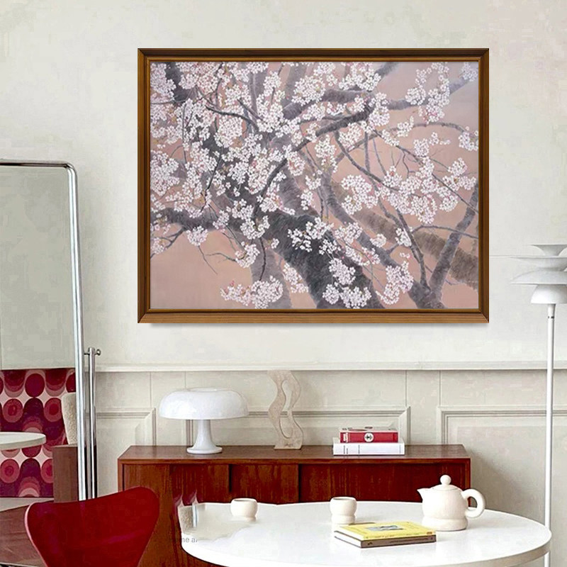 原创|《樱花树》中古纯手绘油画