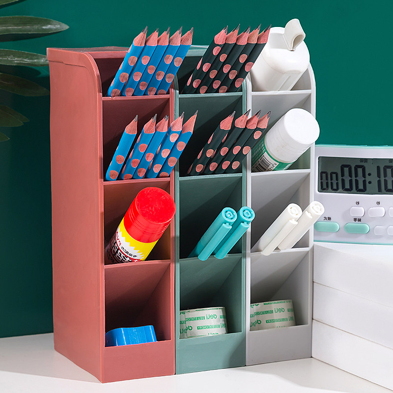 펜 홀더 데스크탑 다기능 크리 에이 티브 패션 잡화 보관 상자 학생 문구 메이크업 브러쉬 립스틱 비스듬한 펜 홀더