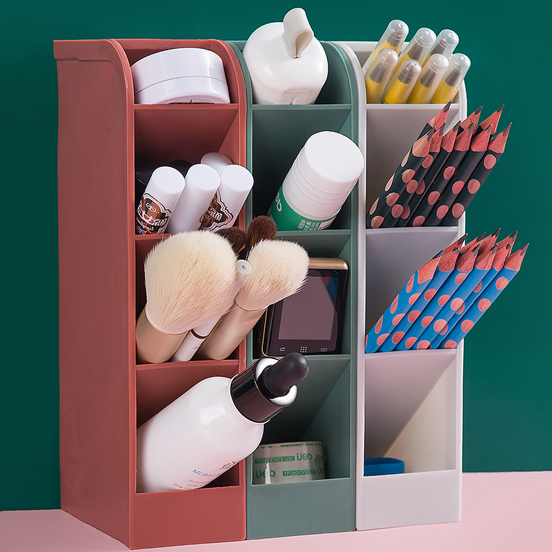 펜 홀더 데스크탑 다기능 크리 에이 티브 패션 잡화 보관 상자 학생 문구 메이크업 브러쉬 립스틱 비스듬한 펜 홀더
