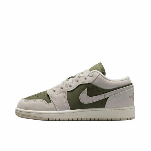 Air Jordan 1 板鞋 运动休闲鞋 复古潮流支撑合成革 大童/灰色/