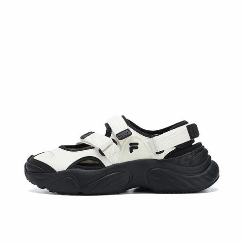 FILA/斐乐 Conch 舒适轻便 沙滩魔术贴玛丽珍凉鞋 女款/微白/黑色
