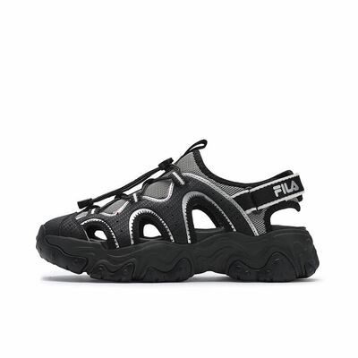 FILA/斐乐 FLUID 5 猫爪 凉鞋 沙滩溯溪少女百搭女款/黑色/燧石灰