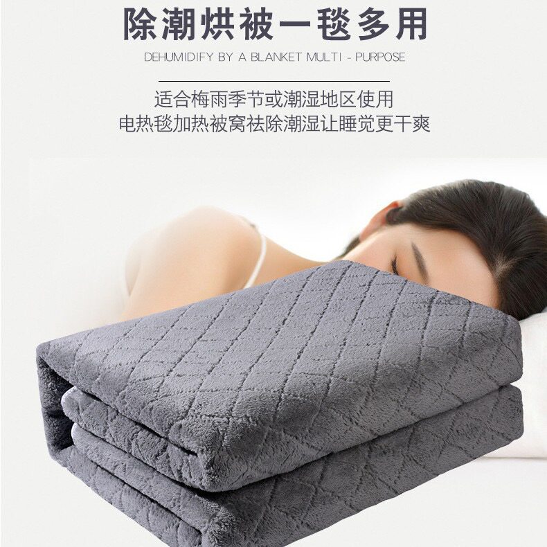 LIOM电热毯长毛绒单人双人双控调温加大宿舍电褥子正品国标电热毯