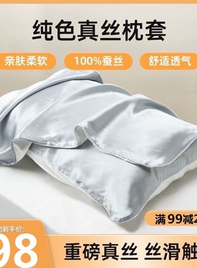 SLI岛眠真丝枕套桑蚕丝夏凉枕头套亲肤丝滑夏季丝绸冰丝枕头套