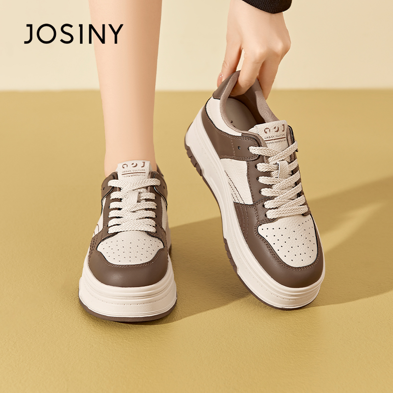 卓诗尼秋冬新款百搭厚底增高鞋女