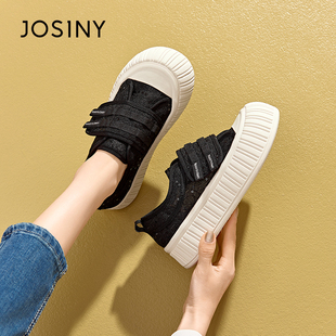 女款 卓诗尼厚底小白鞋 女饼干2026春夏新款 网面透气网鞋 子 软底板鞋