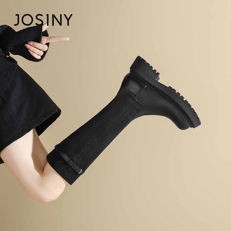 卓诗尼正品增高显瘦长筒骑士靴