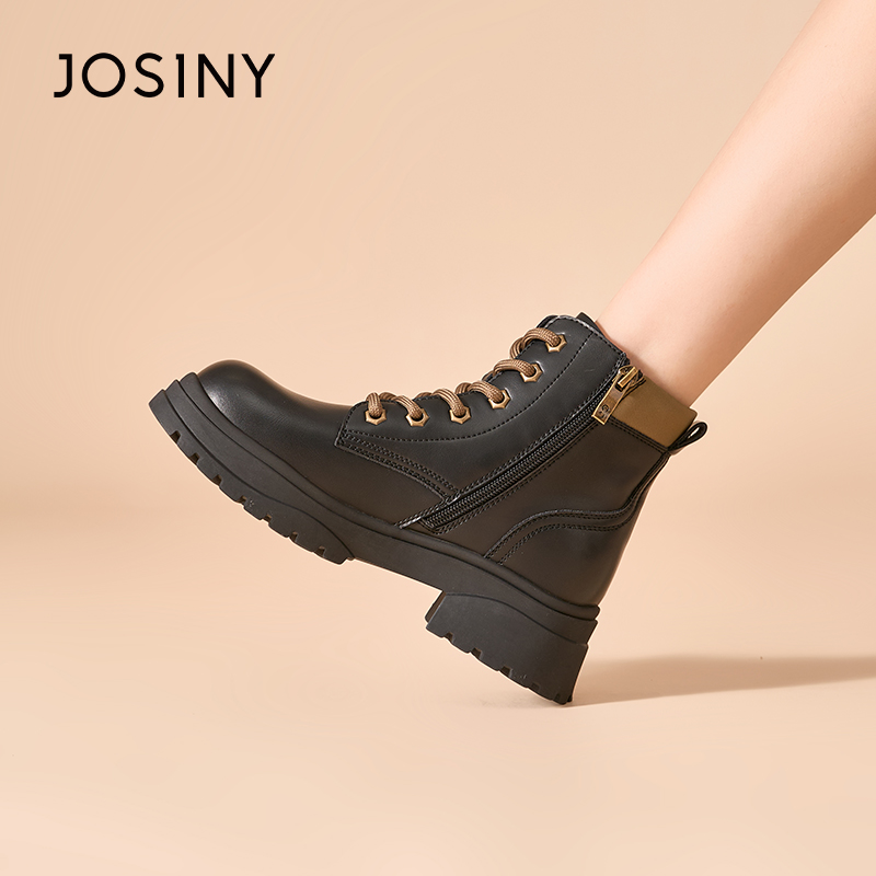 卓诗尼正品百搭英伦风马丁靴女