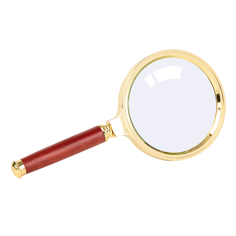 得力高清阅读手持便携式放大镜老人老花镜金属框100儿童科学高倍老年人鉴定专用维修用扩大镜20倍30倍不伤眼